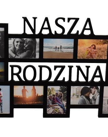 Multirama ramka na zdjęcia z napisem  Nasza Rodzina 12 zdjęć, Wajdrew