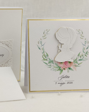 Kartka na komunię z pudełkiem i kopertą, LG 52C