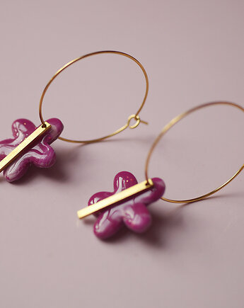 Lekkie kolczyki z glinek polimerowych na obręczach, MODELINOVA