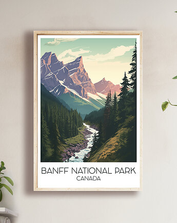 Kanada - Park Narodowy Banff - Plakat, pamiątka dla podróżnika, Black Sapphire Art