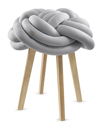 Pokrowiec KNOT STOOL szary SALE, woodnwool