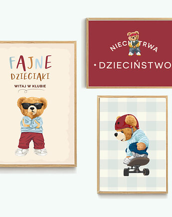 Fajne dzieciaki - misie - zestaw plakatów kolorowych, ALE Pomysl