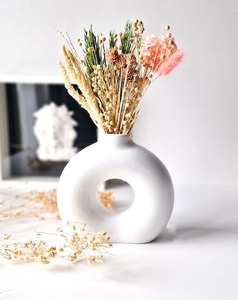 Duży wazon na kwiaty Donut W, Nejmi Art Handmade