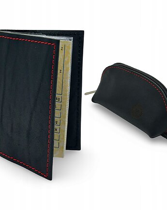 Zestaw Dla Kierowcy - Etui na Klucze + Etui na Dowód - Skóra naturalna, Parker Quality