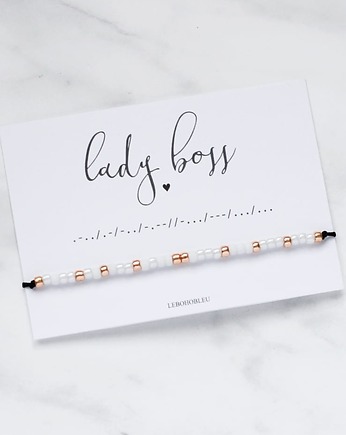 LADY BOSS Morse Code Bracelet, Le Boho Bleu