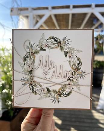 Kartka ślubna Wedding Day handmade wedding card życzenia ślubne po angielsku, sorte