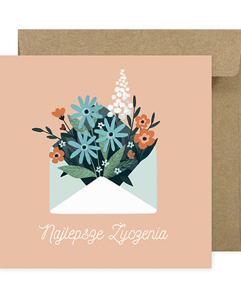Kartka okolicznościowa Najlepsze Życzenia, Leaf & Paper
