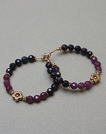 Alloys Collection Wianki (szafiry i rubiny)  - kolczyki, KiKa pracownia