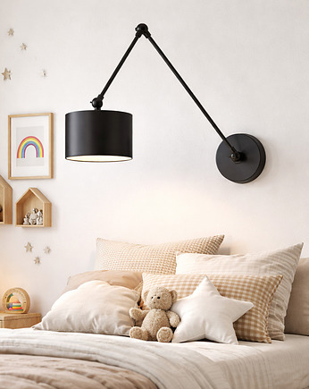 Kinkiet do pokoju dziecka TESNUS KIDS z regulowanym ramieniem do czytania, LYSNE