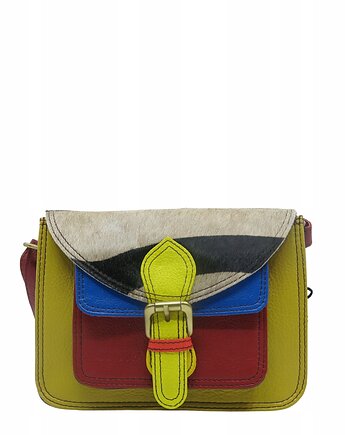 Skórzana torebka damska regulowany pasek oryginalna listonoszka eko OLIVKA, Olivka Warsaw