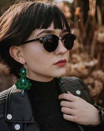 Szmaragdowo zielone kolczyki sutasz, Ozdoby Ziemi