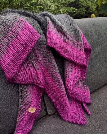 Chmura z fuksją / puchata, agat handmade