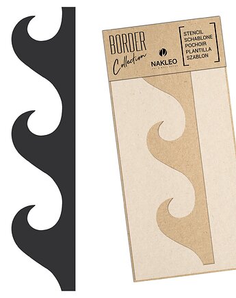Szablon malarski border // FALA #1, Szablony Nakleo