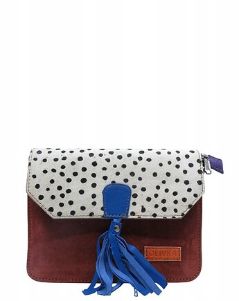 Torebka zamszowa, elegancka, skórzana, zamsz, ozdobny chwost eko OLIVKA, Olivka Warsaw