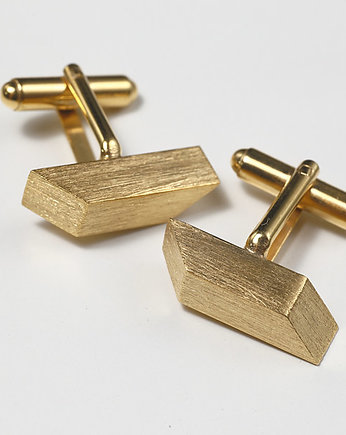 Spinki do mankietów srebro złocone giga-mikrony, Daria Siwiak Design