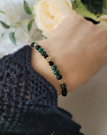 OCHRONA i OBFITOŚĆ- delikatna bransoletka z Turmalinem i Cytrynem, Seylla pracownia