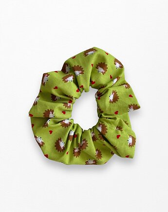 Gumka frotka scrunchie jeżyki zielona, Zdunetti