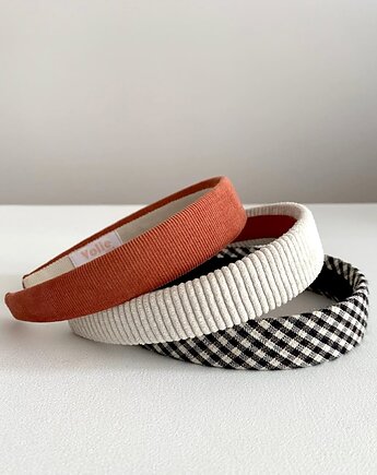 Pomarańczowa sztruksowa opaska Red Orange, Volie Line