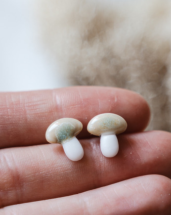 Kolczyki porcelanowe FUNGI, rękoczyny