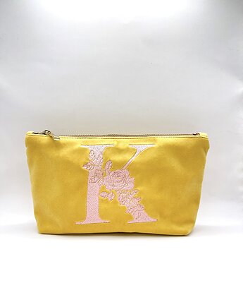 Kosmetyczka litera imienia jasny żółty, RUDNIK