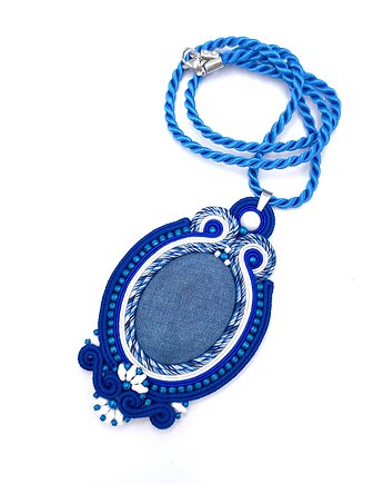 Wisiorek sutasz niebieski Gaja dżinsowy naszyjnik romantyczny codzienny, Katrina Rossa
