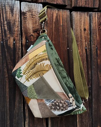 Nerka gigant patchwork zerowaste unikat leśna, Zapętlona Nitka