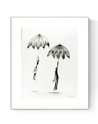 Grafika 40X50 cm wykonana ręcznie, MiniMalArt
