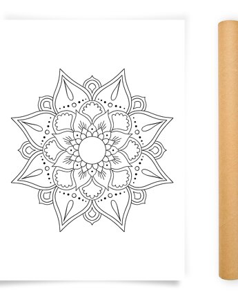 Plakat do Kolorowania Mandala 50x70cm, Anna Grunduls Design