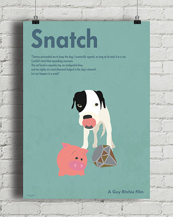 Snatch - Guy Ritchie - plakat fine art, minimalmill