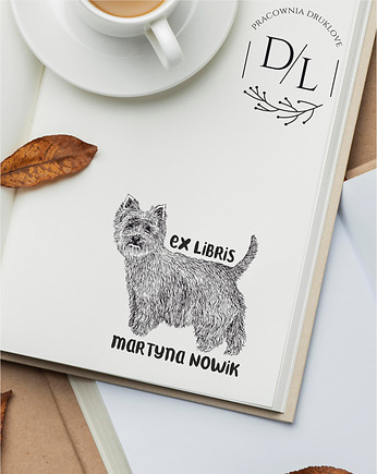 Stempel Ex Libris Exlibris personalizowany Pies, DrukLove