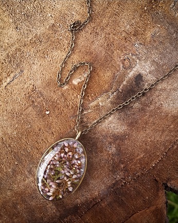 Wisiorek z wrzosem, Figa handmade accessories