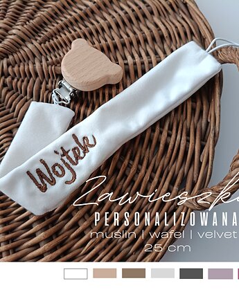 Zawieszka do smoczka - personalizowana (kolory, tkaniny), Little Angels