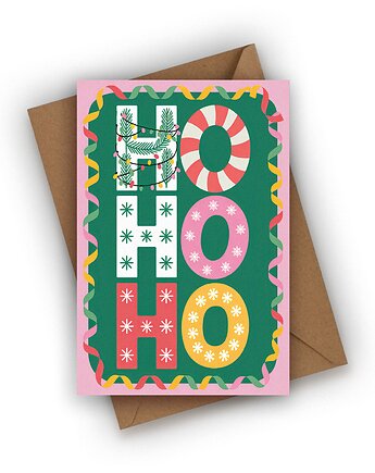 Kartka świąteczna- HO HO HO, Czarna Owca Karteczki