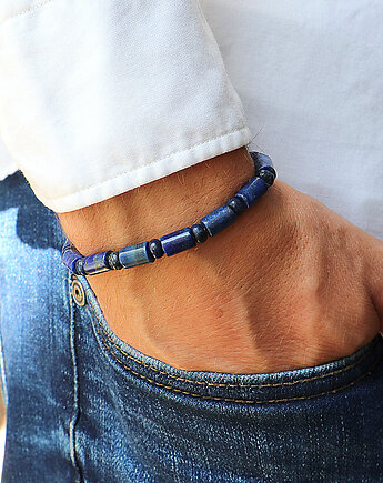 Bransoletka męska - lapis lazuli, Bring Biżuteria