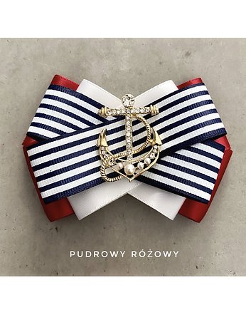 Brosza Marynarska  / Żeglarska z Kotwicą NEW, Pudrowy Różowy