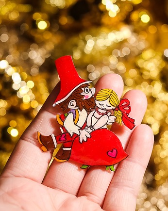 Broszka z Rumcajsem i Hanką, Pintura