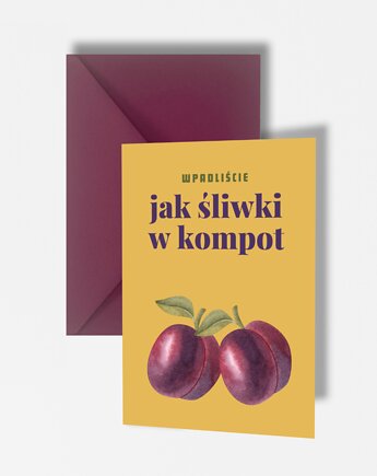 Śmieszna kartka na ślub, jak śliwki w kompot, DODUMU