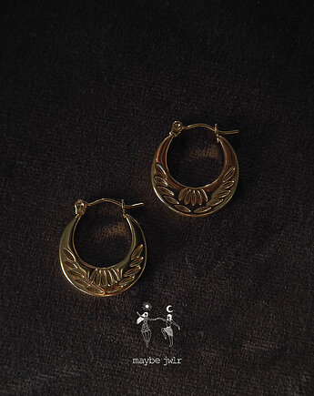 Kolczyki pozłacane Statement Hoops, MAYBEJWLR