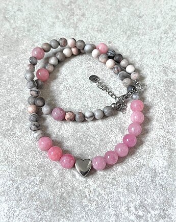 Choker z jaspisu i różowego jadeitu, Woolves