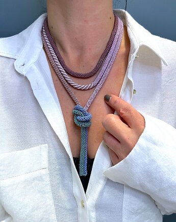 Długi Naszyjnik ze Szklanych Koralików, Be So