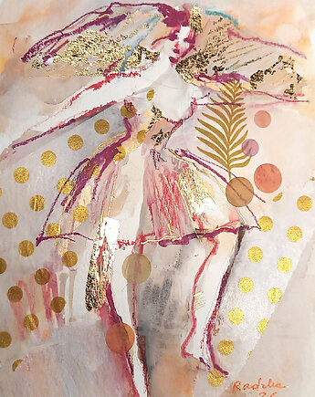 Kumoszka 31 - akwarela 14,8 x 19,4 cm unikat, Katarzyna Radzka