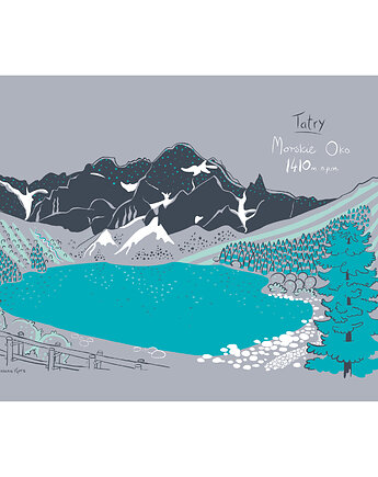 Plakat Tatry Morskie Oko Grań, Gliniana Kura