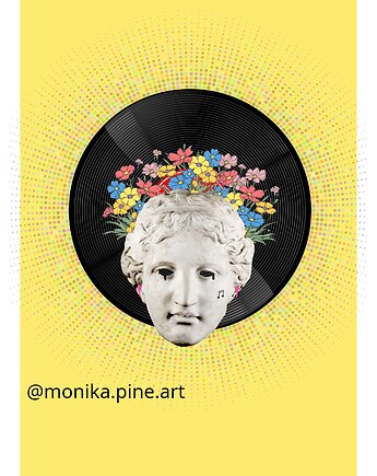 Plakat Kolaż Między Dźwiękiem a Czuciem, pine art