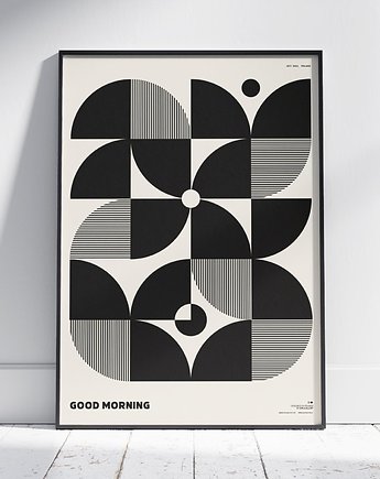 Plakat abstrakcyjny, abstrakcja, geometria - Dzień Dobry!, Galeria EMU