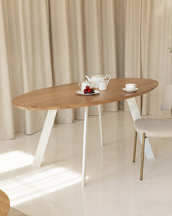 Stół Copenhagen z blatem w kształcie elipsy, Projekt Loft