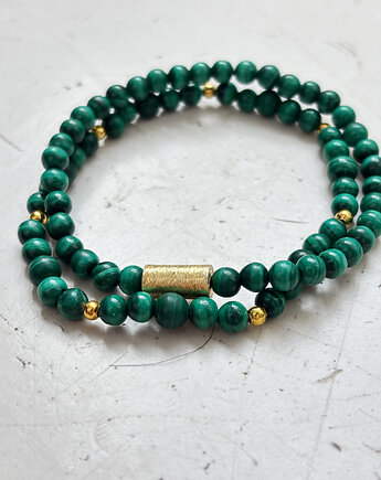 Zestaw męskich bransoletek Malachit, Chmolowska Jewellery