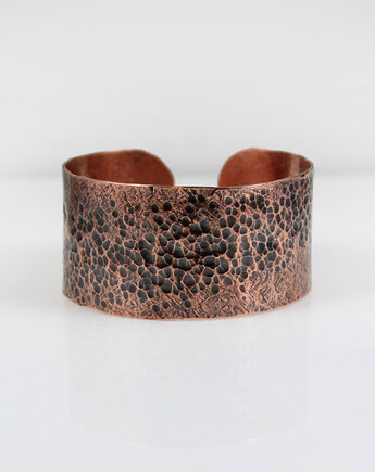 Rzeka - miedziana bransoletka - ooak, Caltha