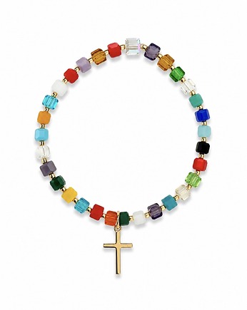 Kolory Nadziei - unikatowa bransoletka z krzyżykiem, Sekret Kamieni