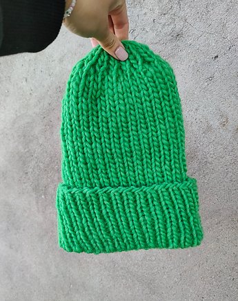 Zielona czapka wełniana, magLIERIA