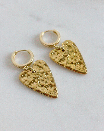 Kolczyki Pozłacane Serce, Chmolowska Jewellery